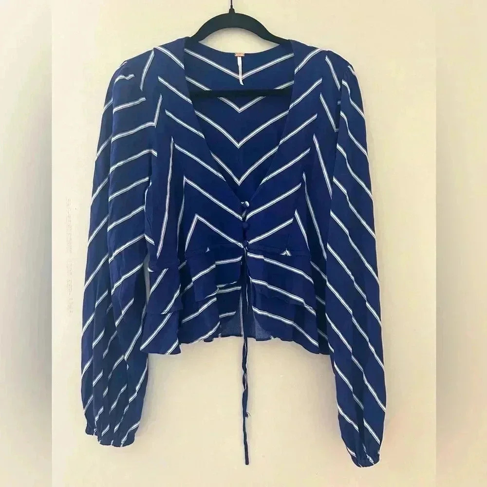 Free people Samifran peplum crop top size L